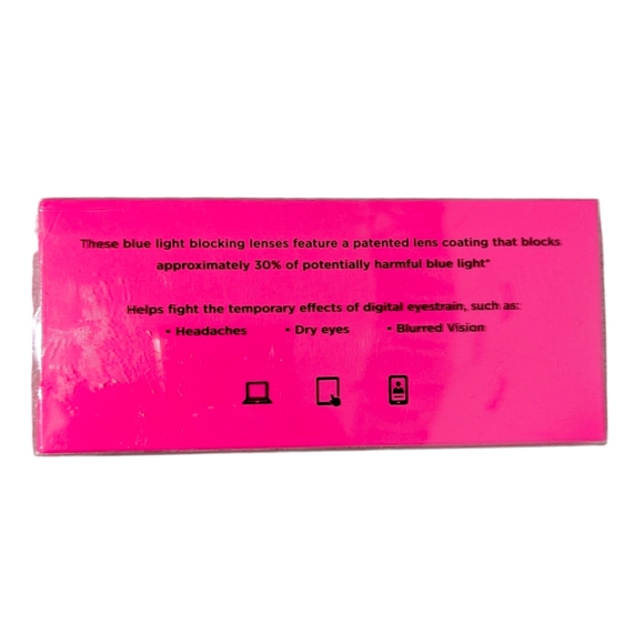 Betsey Johnson Blue Light Filtering Glasses Mock Readers No Magnification 0.00 - Picture 10 of 10